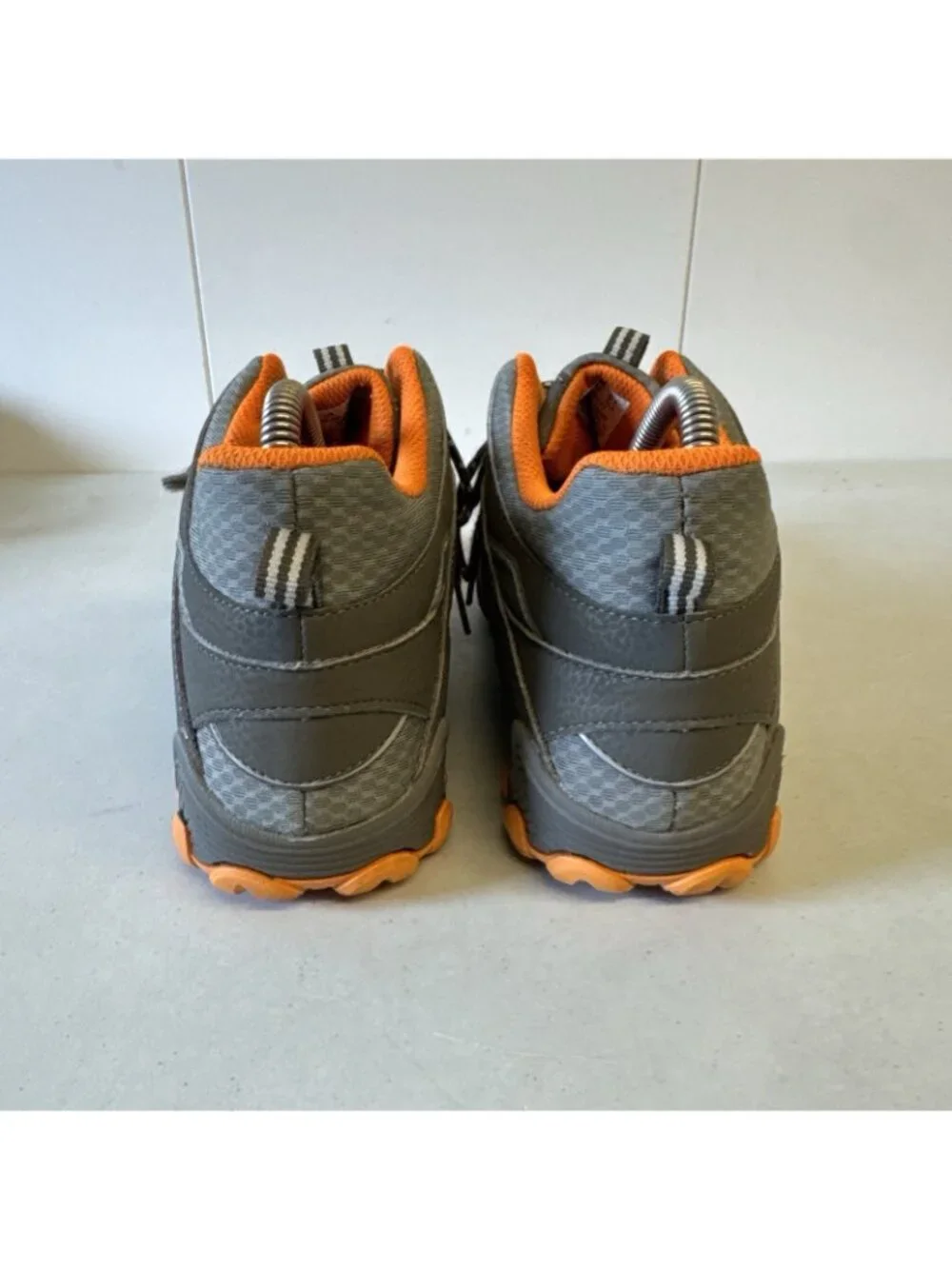 Merrell Chameleon 7 Waterproof Mid Hiking Boots Gray Orange Kids Boys Size 5.5 M